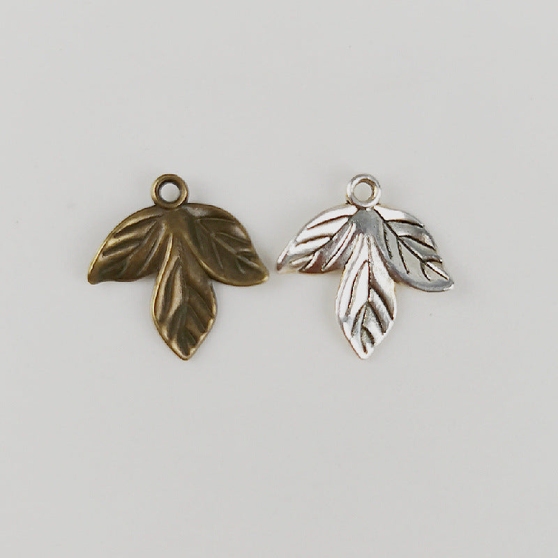 20x19mm Alloy Three Leaf Charm Pendant for DIY Jewelry