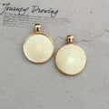 Round Cabochon Pendant Settings in Four Metal Finishes view 7