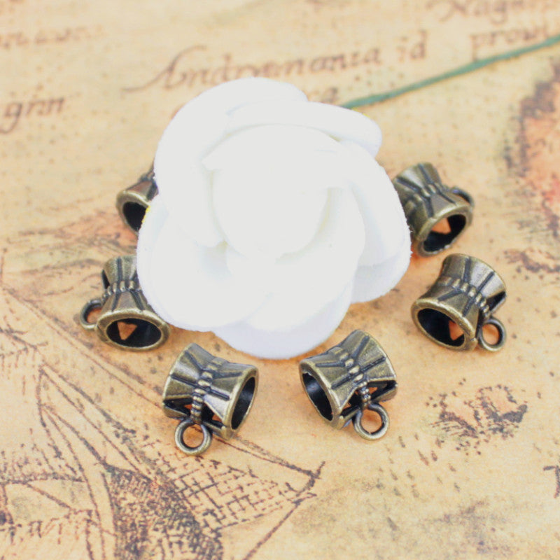 Alloy Pendant Bail Large Hole Bead 7mm