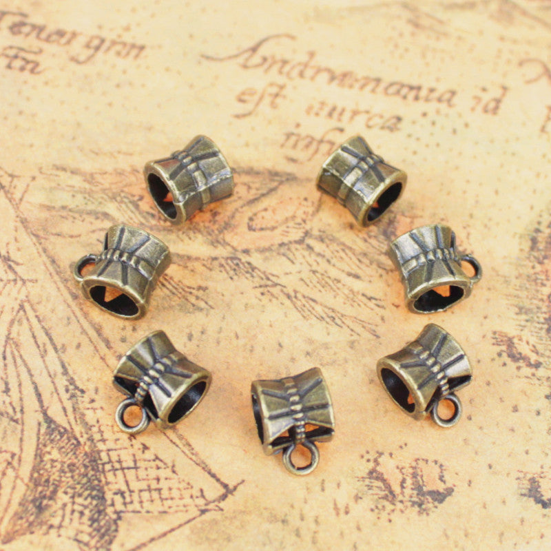 Alloy Pendant Bail Large Hole Bead 7mm