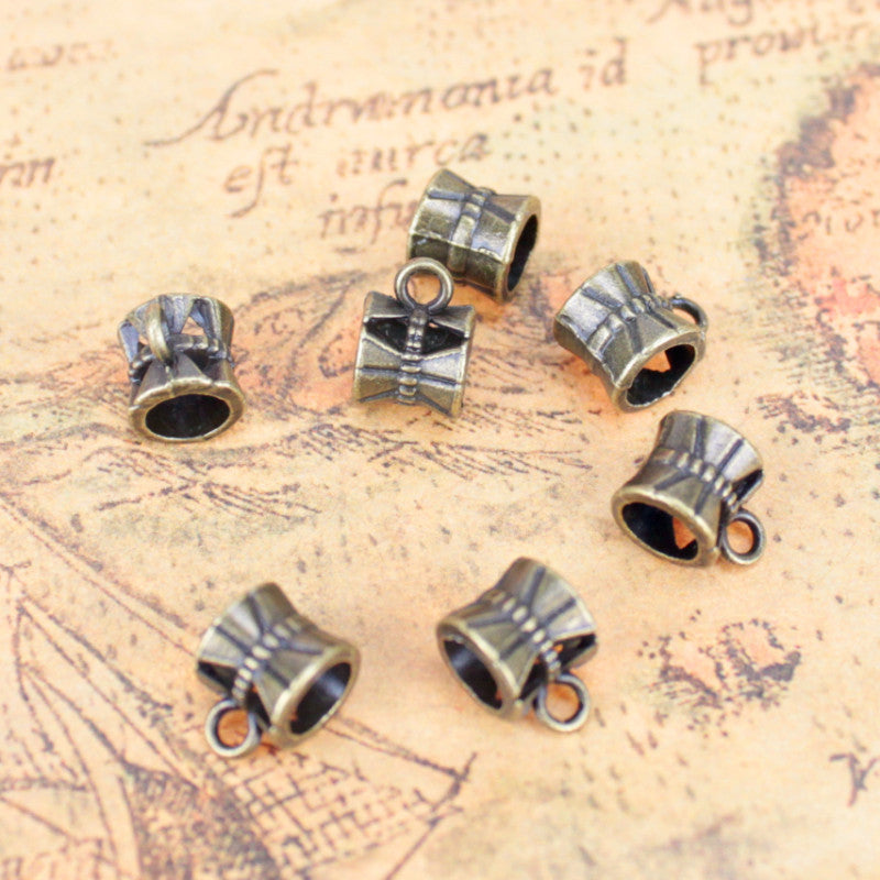 Alloy Pendant Bail Large Hole Bead 7mm