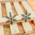 28x22mm Vintage Snowflake Alloy Charm Pendant