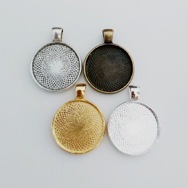 20mm Cabochon Tray Bezel Setting Pendant Base