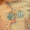Vintage Water Ripple Round Alloy Charm Pendant 15mm