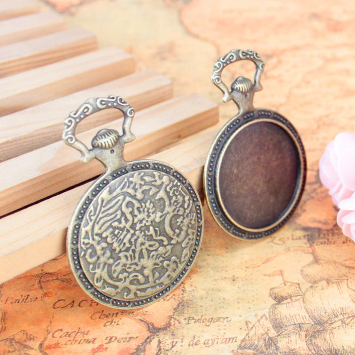 35mm Vintage Pocket Watch Cabochon Tray Pendant Base