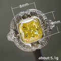 Yellow Cushion Stone Vintage Halo Ring In Mixed Metal Tones view 5