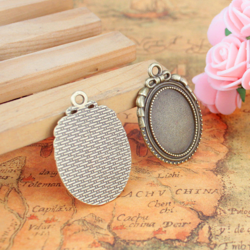 25x18mm Vintage Bow Pendant Bezel Setting