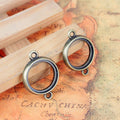 18mm Vintage Double-Sided Round Bezel Pendant Setting