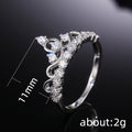 Crystal Tiara Band Ring in Silver Tone Jewelry Accessory view 5