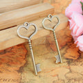 Heart Bow Key Metal Charm Pendant in 3 Finishes for Jewelry Making view 3