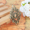Vintage Two-Hole Floral Vine Connector Pendant 62x40mm