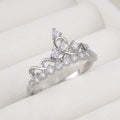 Crystal Tiara Band Ring in Silver Tone Jewelry Accessory view 4