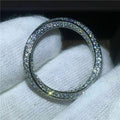 Slim Double-Row Clear Stone Eternity Band In Silver Tone view 3