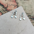 Double Music Note Metal Pendant Charm For Jewelry Making view 4