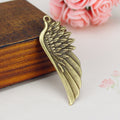 Large Angel Wing Alloy Pendant Punk Necklace Charm 58x22mm