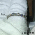Slim Double-Row Clear Stone Eternity Band In Silver Tone view 5