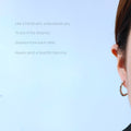 Beaded Round Hoop Earrings In Gold And Silver Tone For Women view 2