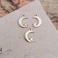 Crescent Moon and Star Metal Charm in 3 Decorative Finishes view 7