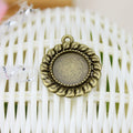 Round Leaf Border Pendant Trays in Two Antique Finishes view 2