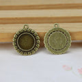 Round Leaf Border Pendant Trays in Two Antique Finishes view 3
