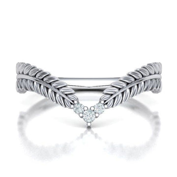Crystal Wing Ring in Silver Gold or Rose Gold Tone