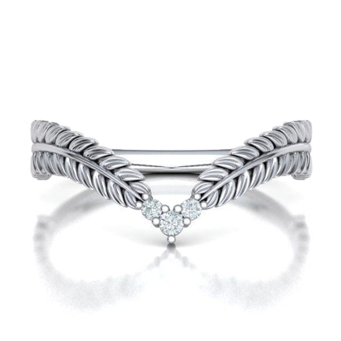 Crystal Wing Ring in Silver Gold or Rose Gold Tone