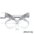Crystal Wing Ring in Silver Gold or Rose Gold Tone view 5