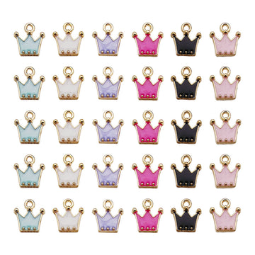 Gold-Tone Crown Metal Charms with 6 Listed Options