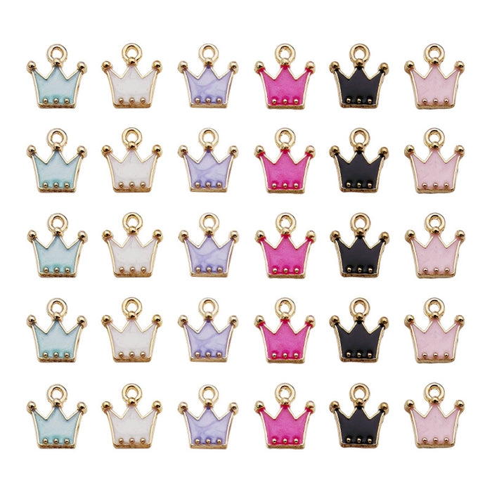 Gold-Tone Crown Metal Charms with 6 Listed Options