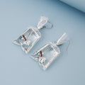 Red and Black Fish Clear Water Bag Novelty Hook Earrings view 4