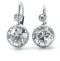 Clear Round Stone Silver Tone Drop Earrings Jewelry Accessory view 3