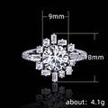 Clear Geometric Cluster Ring in Silver Tone Jewelry Accessory view 5