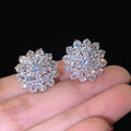 Floral Marquise Stone Stud Earrings In Eight Color Variants view 1