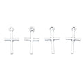 Plain Cross Metal Pendant Charms in 3 Distinct Finishes view 6