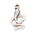 Coiled Cobra Snake Metal Charm in Two Antique Finishes view 5