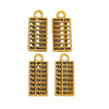 Rectangular Abacus Metal Charms in Four Antique Finishes view 8