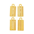 Rectangular Abacus Metal Charms in Four Antique Finishes view 7