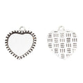 Heart Shaped Cabochon Pendant Setting in Two Finishes view 6