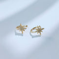 Gold Tone Clear Stone Star Ear Cuff Clip For Non Pierced Ears view 4