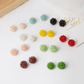 Faceted Petal Cluster Flower Statement Stud Earrings view 2