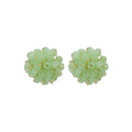 Faceted Petal Cluster Flower Statement Stud Earrings view 8