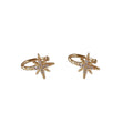 Gold Tone Clear Stone Star Ear Cuff Clip For Non Pierced Ears view 5