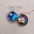 Crescent Moon Rotating Round Pendant Trays in Two Finishes view 2