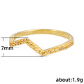 Multicolor Chevron Crystal Band Ring in Gold Tone Jewelry Accessory view 5