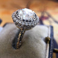 Clear Round Stone Halo Ring in Silver Tone Jewelry Accessory view 3