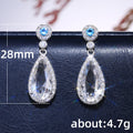 Silver Tone Teardrop Crystal Earrings in Three Colors view 5