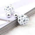 Hollow Double Sided Ball Stud Earrings in Eight Colors view 7