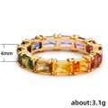 Multicolor Baguette Full Eternity Band In Two Metal Tones view 5