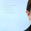 Gold Tone Irregular White Pearl Drop Earrings In Hook And Knot Styles view 2