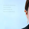 Gold Tone Irregular White Pearl Drop Earrings In Hook And Knot Styles view 3